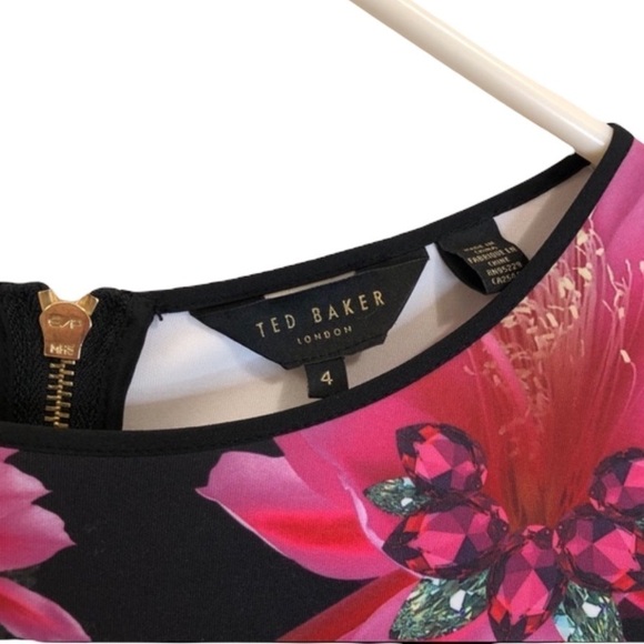 Ted Baker Carllie Floral Skater Scuba Dress 4 - Picture 6 of 15